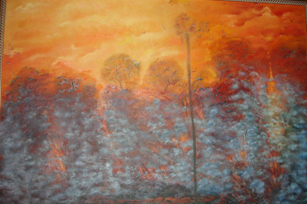 el fuego Oil Canvas Landscaping