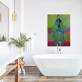 Figura en verde y rosa — Pintura figurativa abstracta — frontal