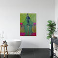 Figura en verde y rosa — Pintura figurativa abstracta — frontal
