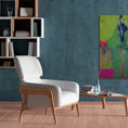 Figura en verde y rosa — Pintura figurativa abstracta — frontal