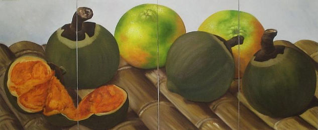 Zapotes y Tangelos Oil Canvas Still Life Paintings