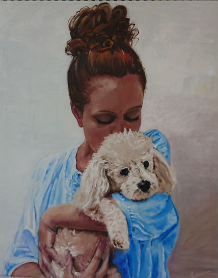 Chica con su perro