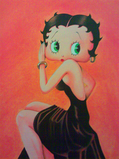 BETTY BOOP Oil Canvas Figure Painting