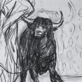Dibujo de estudio de corrida — detalle
