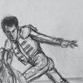 Dibujo de estudio de corrida — front