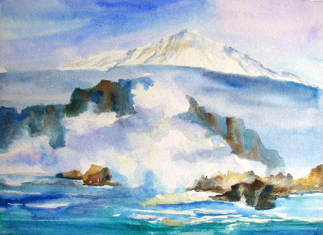 Mar y Teide Watercolour Paper Landscaping