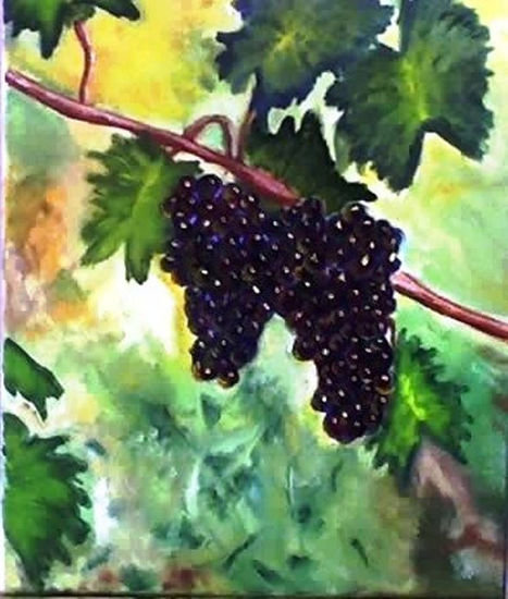 Uvas Merlot Oil Canvas Still Life Paintings