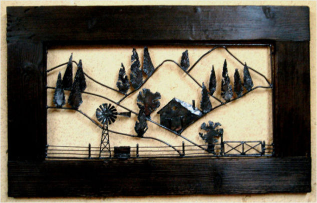 Paisaje de montaña Decoración Metal