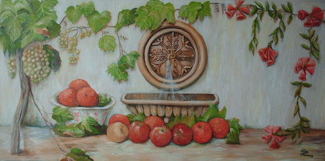 FUENTE DE VIDA Oil Canvas Still Life Paintings