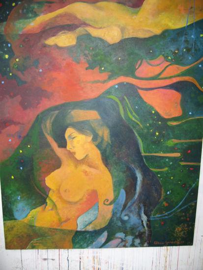 todo es como el agua Oil Canvas Nude Paintings