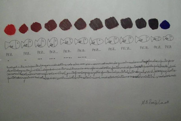 Peces del rojo al azul.