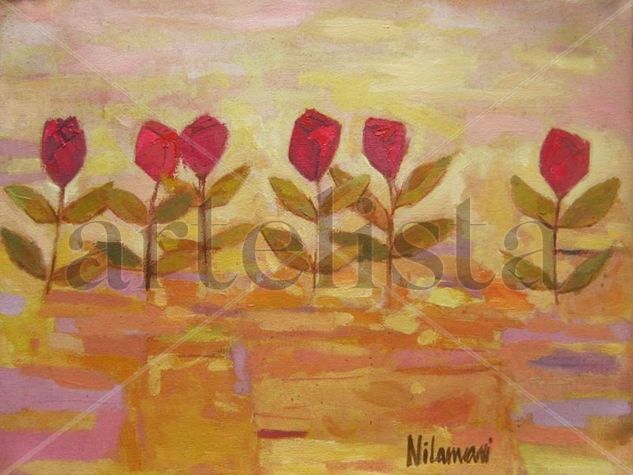 flores Oil Canvas Floral Painting