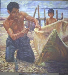 El aprendiz Oil Canvas Portrait