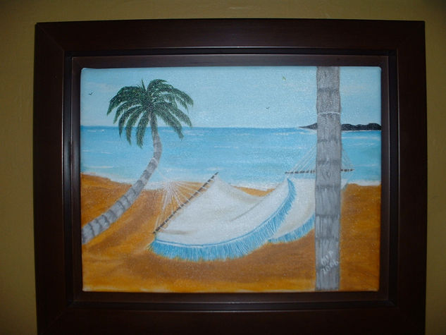 dia de playa Acrylic Canvas Landscaping