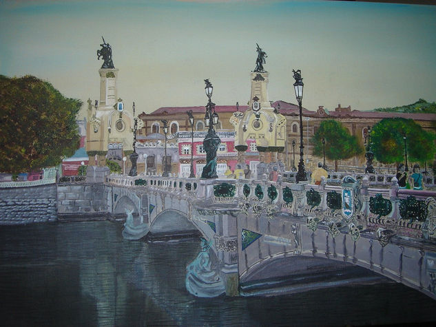 PUENTE MARIA CRISTINA Oil Canvas Landscaping