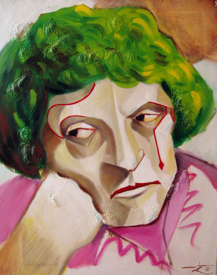 El payaso Oil Canvas Portrait