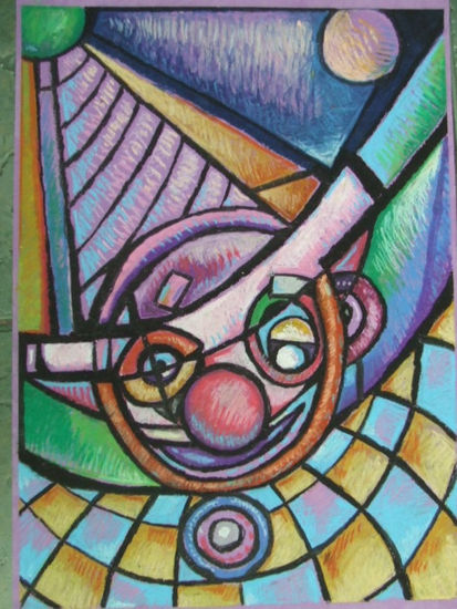 PAYASO  (serie colores) Mixed Media