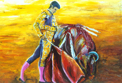 Homenaje al maestro José Tomás Oil Canvas Figure Painting