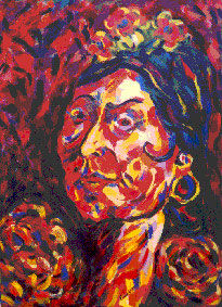 Gitana Oil Panel Portrait