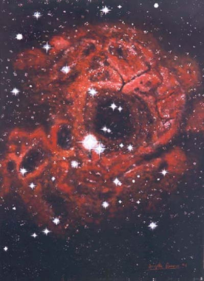 Nebulosa Roseta Óleo Lienzo