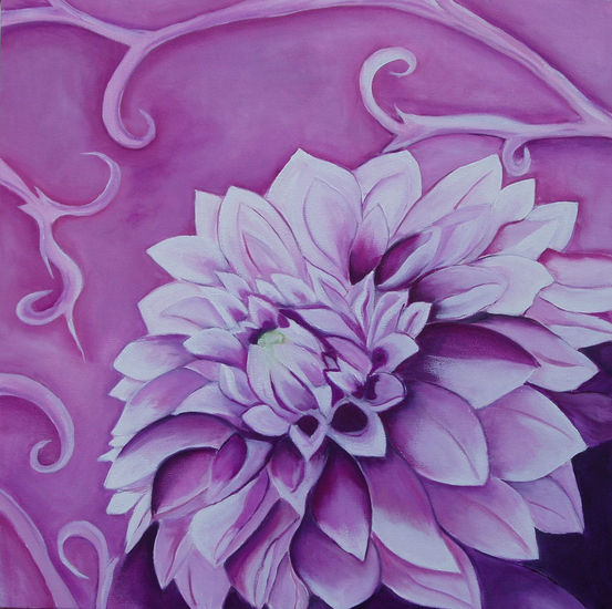 DALIA Oil Canvas Floral Painting