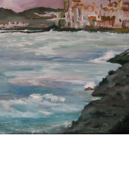 Sitges Oil Canvas Marine Painting