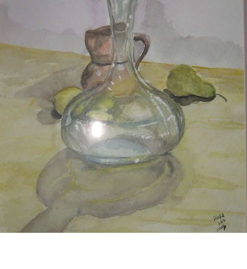 Decantador Watercolour Paper Still Life Paintings