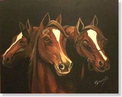 Los Caballos Oil Canvas Landscaping