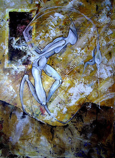 SERIE HUMANA Mixed media Canvas Figure Painting