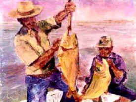 PESCADORES Oil Canvas