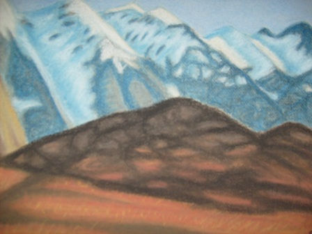 SNOW AND DESERT Pastel Paper Landscaping