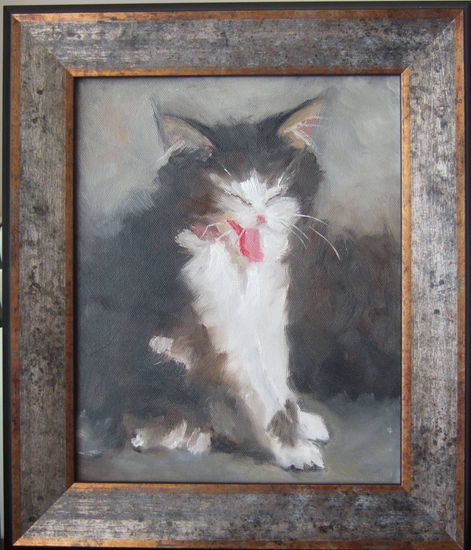 gato Oil Canvas Animals