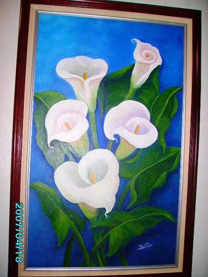 Las Calas del Alma Oil Canvas Floral Painting