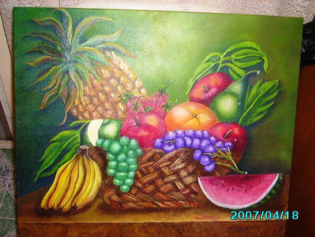 Las frutas del edén Oil Canvas Still Life Paintings