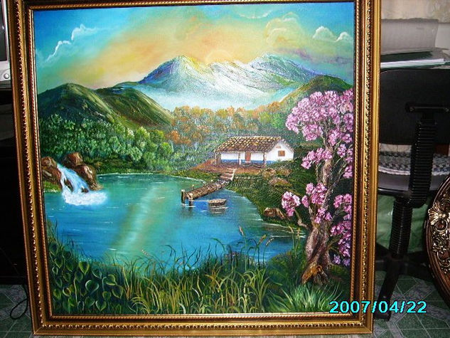 La casa de mis sueños Oil Canvas Landscaping