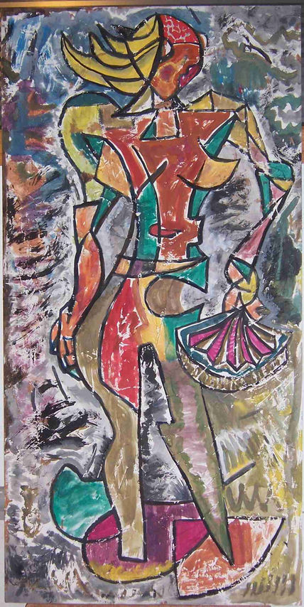 Mujer con abanico