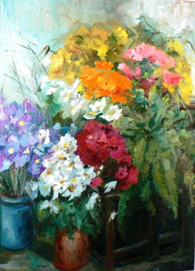 flores Oil Canvas Floral Painting