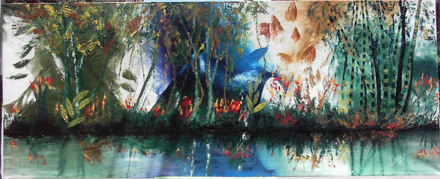 alguna laguna Oil Canvas Landscaping