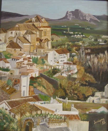 BARRIO DEL  CARMEN Oil Canvas Landscaping