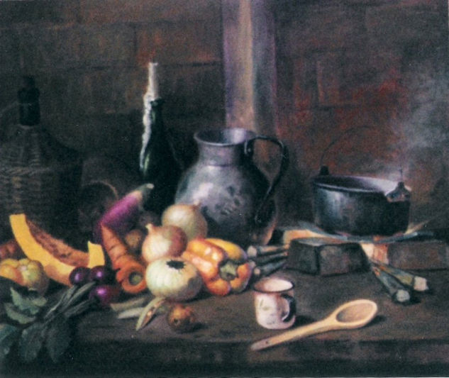 La Cocina de mi Nona Oil Canvas Still Life Paintings