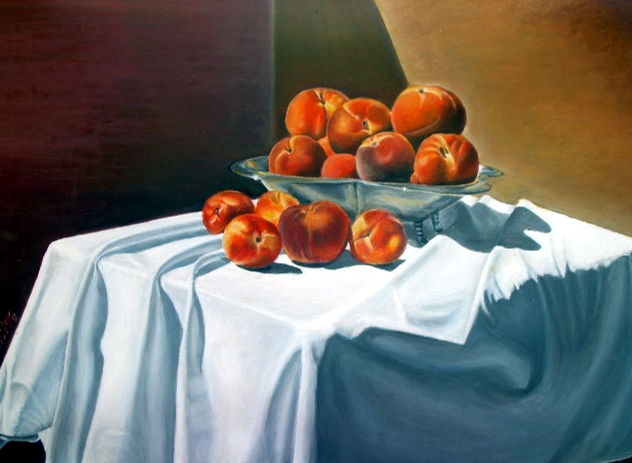 duraznos sobre mesa