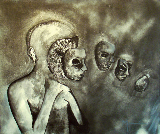 Máscaras Acrylic Canvas Figure Painting