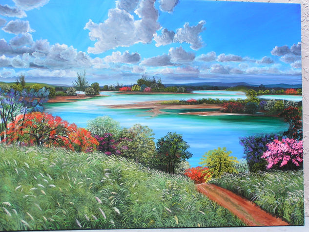 Paz y Primavera Oil Canvas Landscaping