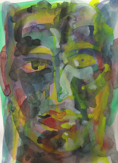 Cabeza 4 Watercolour Card Portrait