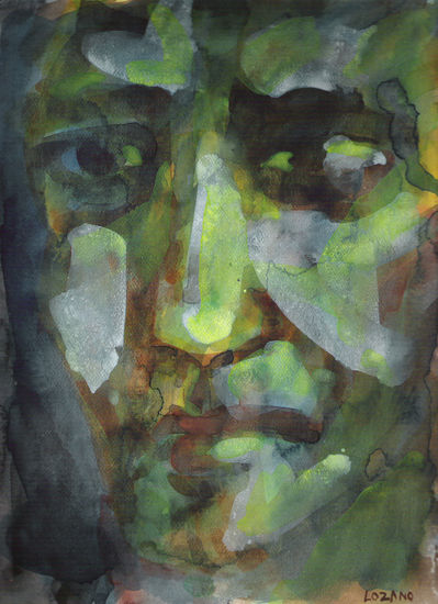 Cabeza 5 Watercolour Card Portrait