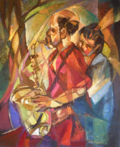 Romance Musical Oil Canvas Figure Painting