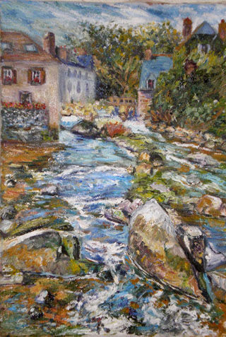 Pont Aven Oil Canvas Landscaping