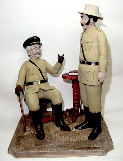 el General Gomez Terracotta Figurative