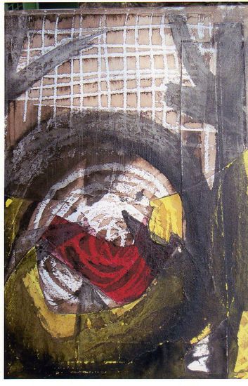 DENTRO DE LOS OJOS UN PUÑAL DE PLATA. Mixed media Canvas Others