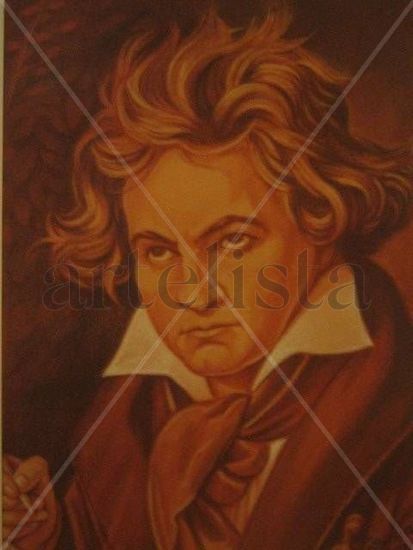 retrato beethoven Pencil (coloured) Card Portrait